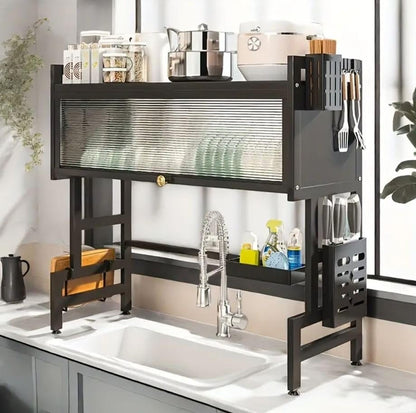 Over The Sink Cabinet Rack – Multi-Functional Kitchen Storage Organizer
