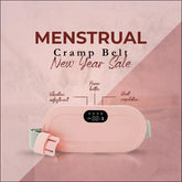 Menstrual Cramp Relief Belt | Heating & Vibrating Pain Relief for Period Cramps | Adjustable Comfort Wrap