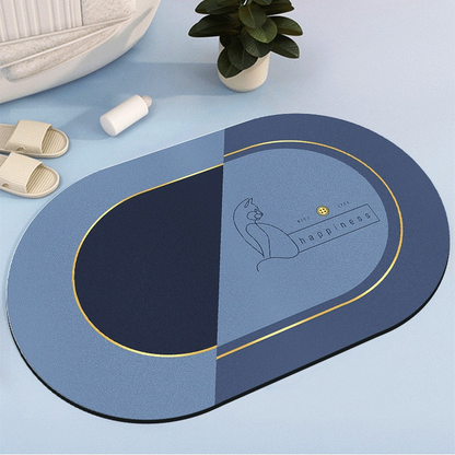 2PC Anti‑Slip Bathroom Mat – Fast‑Drying, Water‑Absorbent Floor Mat (Large 2.25 x 1.5 ft)