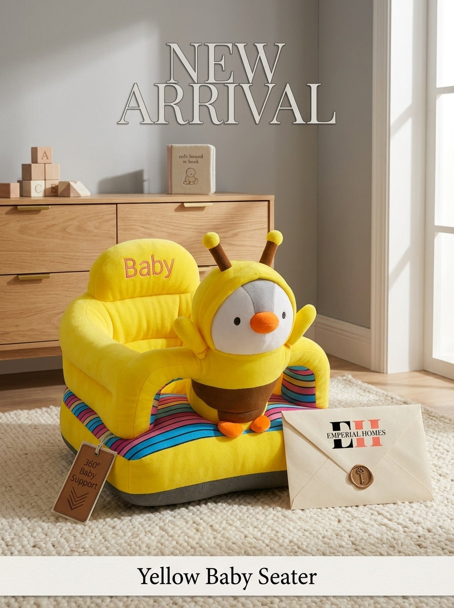 Yellow Baby Sofa Seater Soft Plush Support Chair for Babies