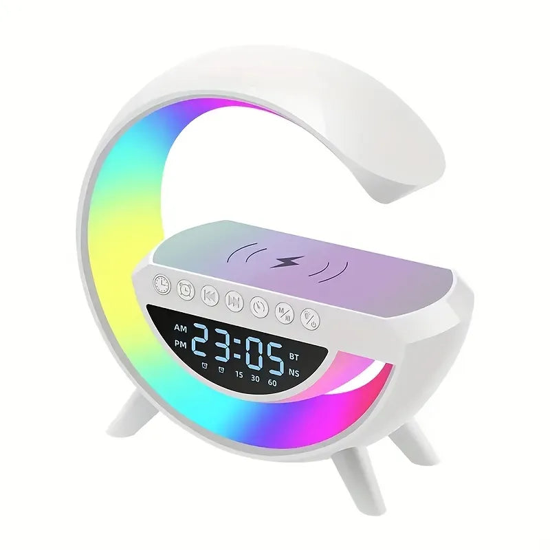 G Shaped RGB Light Table Lamp With Wireless Charger