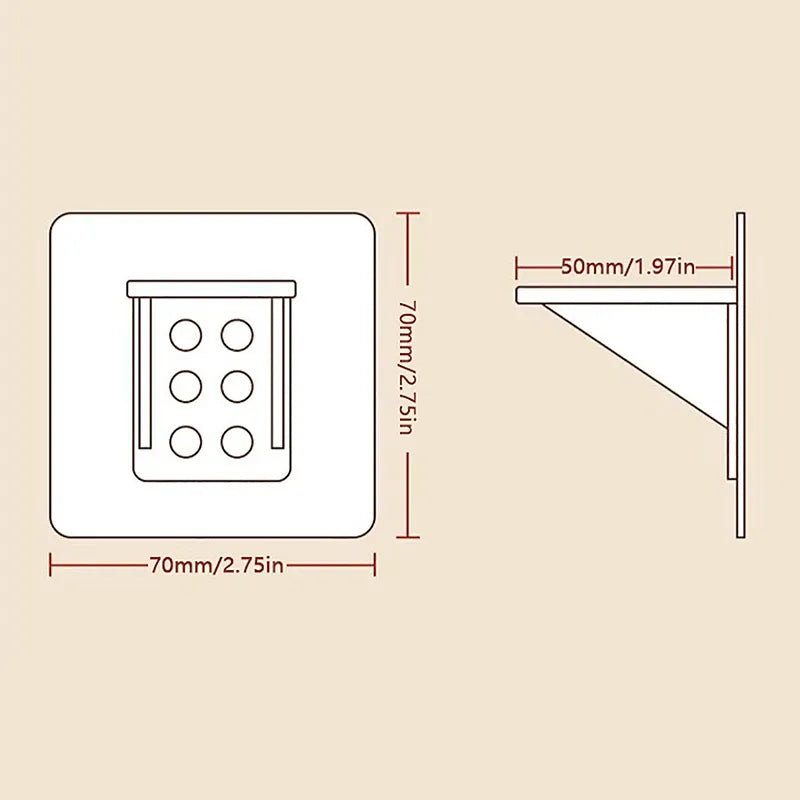 Pack of 4 Acrylic Shelf Support Self Adhesive Cabinet Shelf Stand Wall Hanger Bracket Holder For Kitchen Bedroom