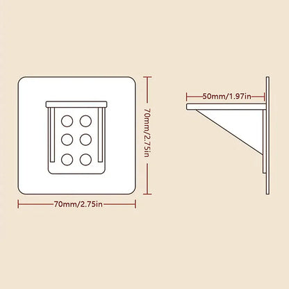 Pack of 4 Acrylic Shelf Support Self Adhesive Cabinet Shelf Stand Wall Hanger Bracket Holder For Kitchen Bedroom