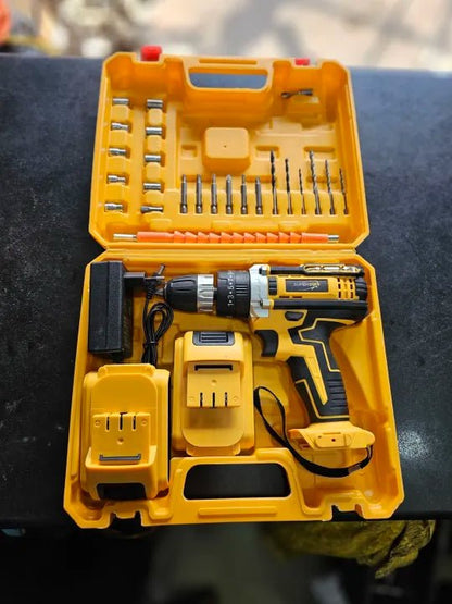 LILAITE 48V Cordless Drill Machine Kit – Dual Battery, Fast Charger & Full Drill Bit Set
