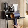 Premium Wall Mounted Hair Dryer Holder & Bathroom Organizer Rack