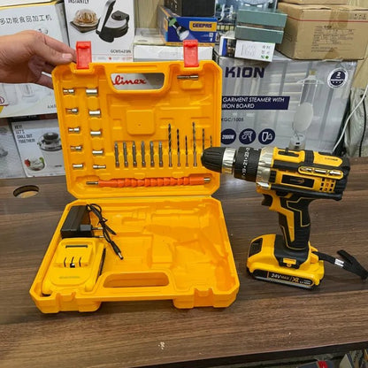 LILAITE 48V Cordless Drill Machine Kit – Dual Battery, Fast Charger & Full Drill Bit Set