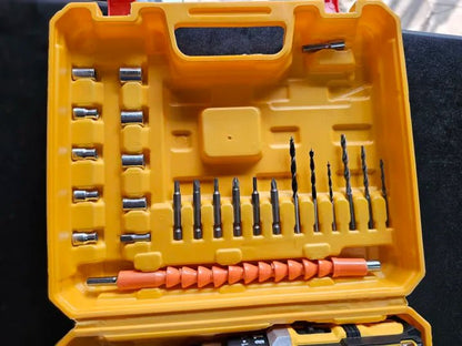 LILAITE 48V Cordless Drill Machine Kit – Dual Battery, Fast Charger & Full Drill Bit Set