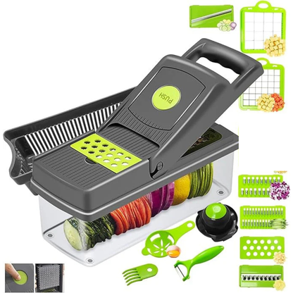 16-in-1 Multifunctional Vegetable Cutter – Chopper, Slicer & Grater