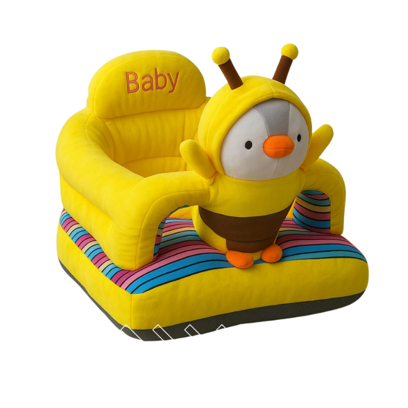 Yellow Baby Sofa Seater Soft Plush Support Chair for Babies