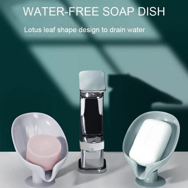 Soap Holder with Drain – Leaf Shape Bathroom & Kitchen Soap Dish