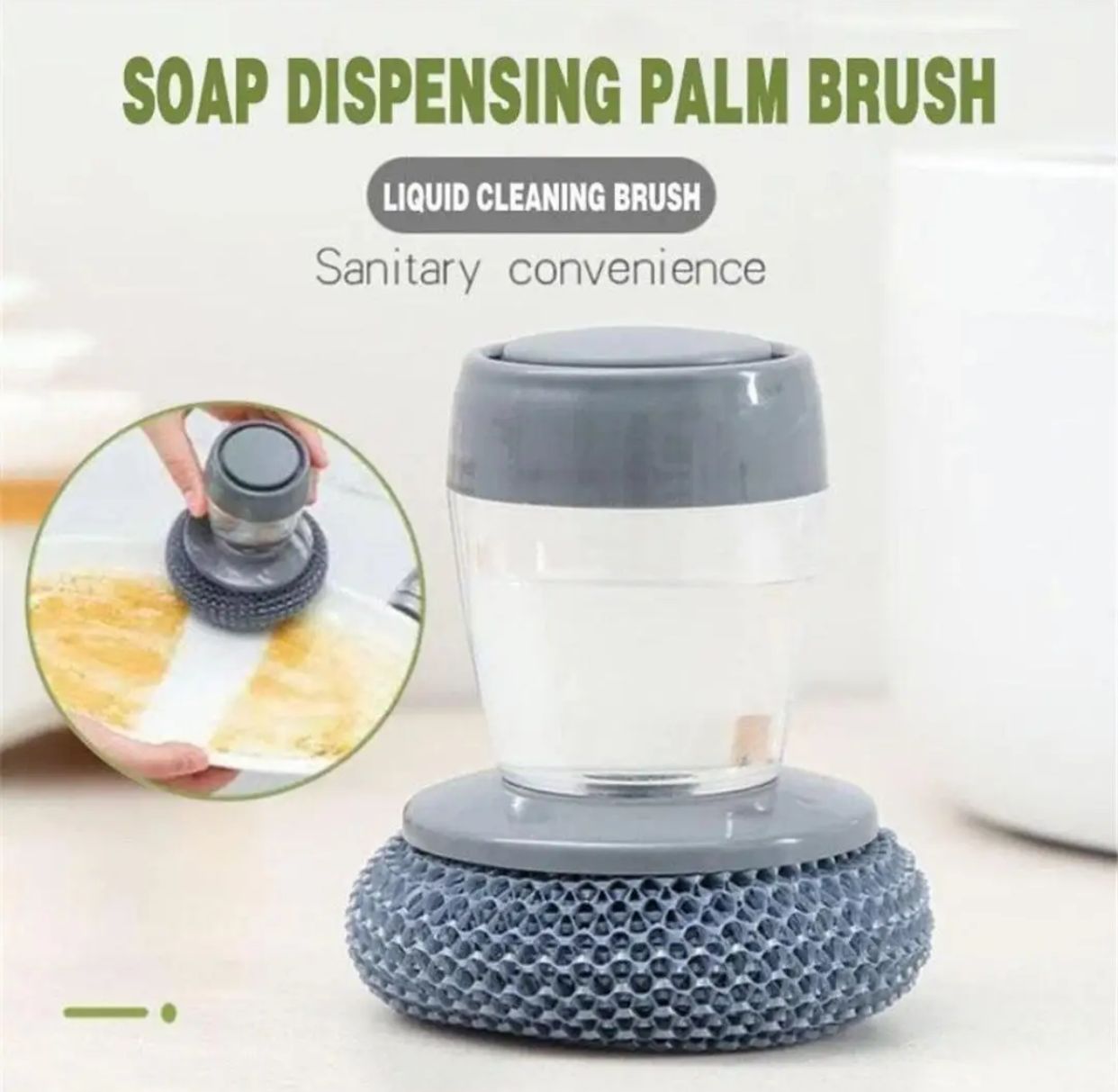 Soap Dispensing Palm Brush