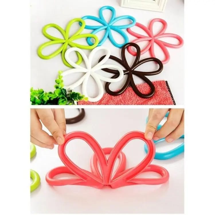 Silicon Flower Pot Mat – Heat Resistant Multi-Colour Pot Stand