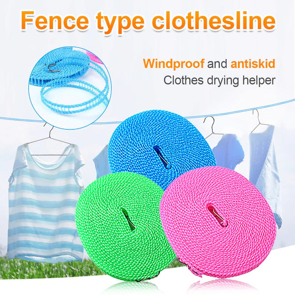 Plastic Cloth Hanging Rope Clothesline – 5 Meters Durable & Adjustable