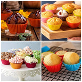 6 Pcs Silicone Cup Cake Mold – Baking Made Easy