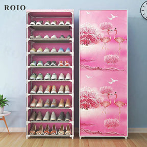 Multi-Layer Zipper Shoe Rack