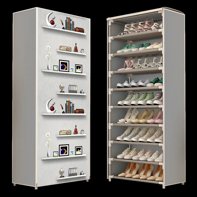 Multi-Layer Zipper Shoe Rack