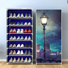 Multi-Layer Zipper Shoe Rack