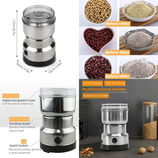 Multi-Functional Electric Stainless Steel Grinder – Coffee, Spices & Masala