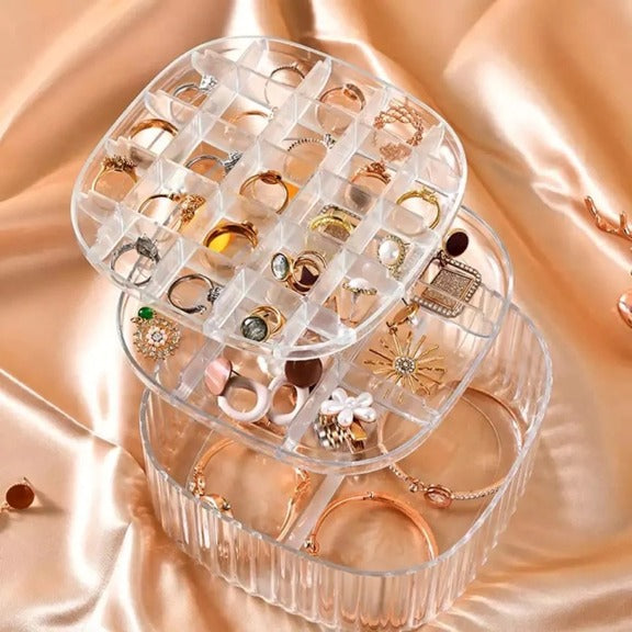 3 Layers Acrylic Transparent Jewellery Organizer – Storage Box