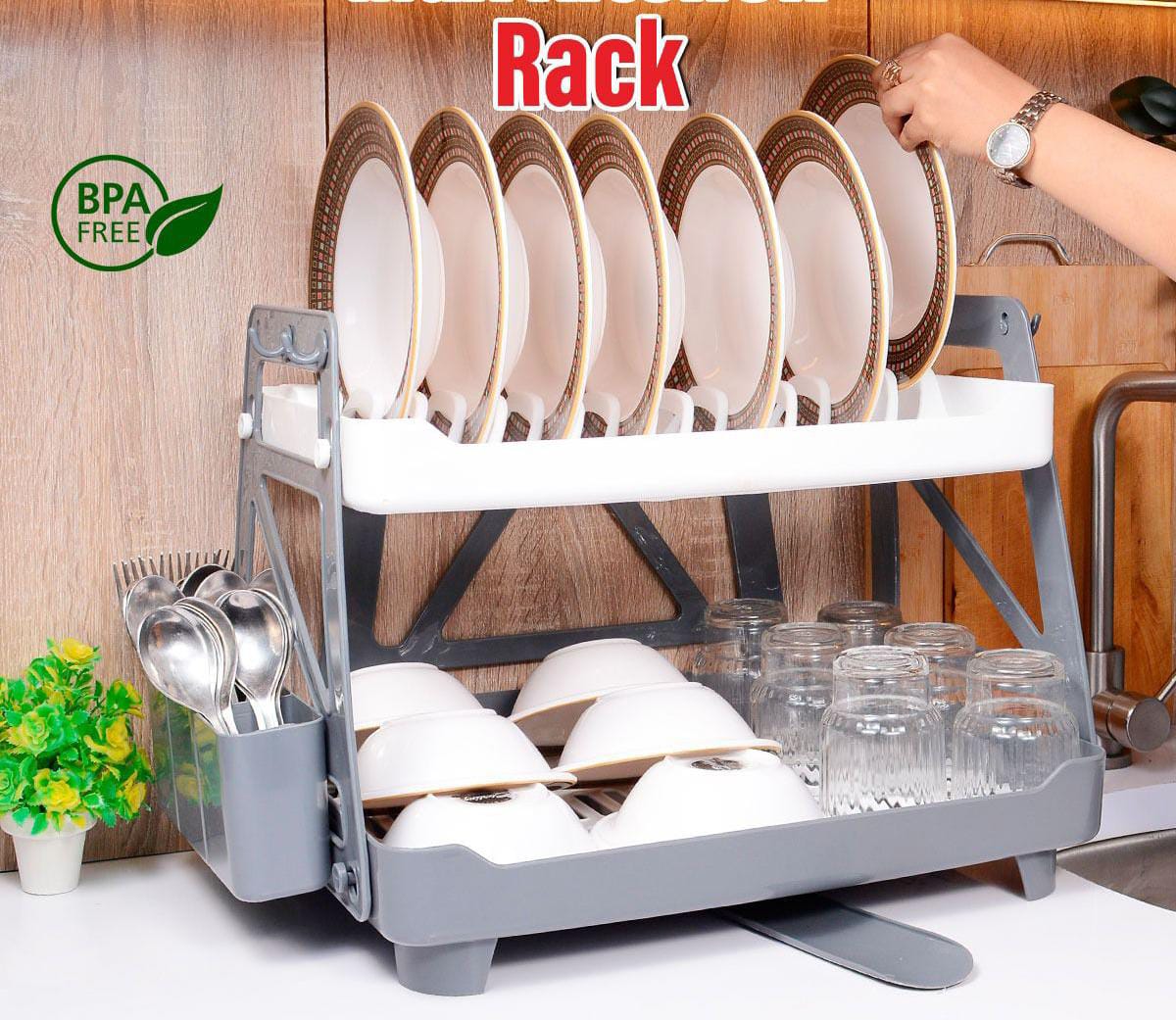 Max Kitchen Rack – Durable Plate Storage & Organizer