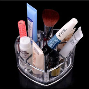 Heart Shaped Acrylic Makeup Cosmetic Organizer