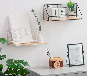 Checks and Boxes Wall Shelf