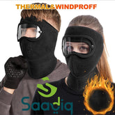 Reusable Full Face Cover Mask 😷🕶️ with Built-in Eye Protection | ❄️ Anti-Fog & 💨 Dustproof Design