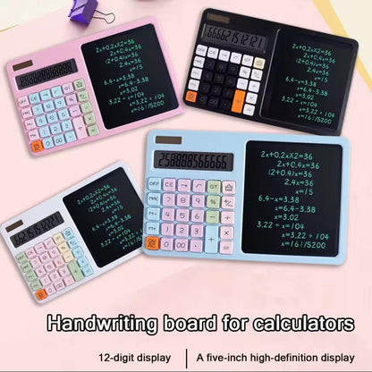Handwriting Board Calculator with LCD Writing Pad – 2-in-1 Digital Calculator & Writing Tablet