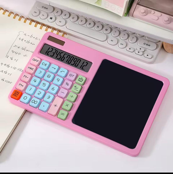 Handwriting Board Calculator with LCD Writing Pad – 2-in-1 Digital Calculator & Writing Tablet