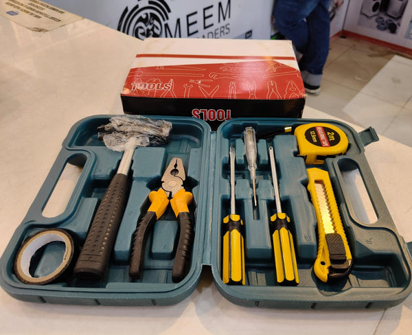 8 in 1 Professional Tool Kit with Storage Box | DIY, Household & Office Repair