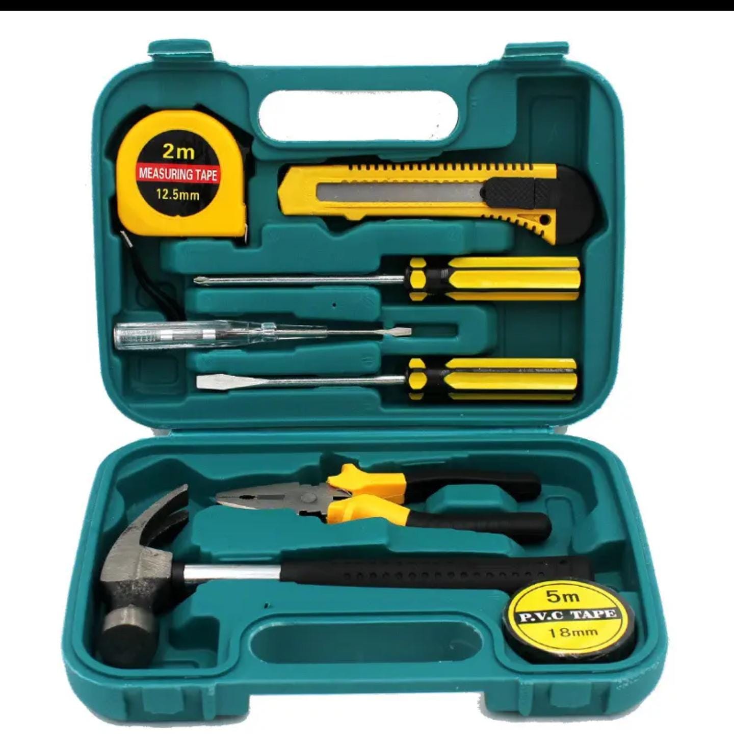 8 in 1 Professional Tool Kit with Storage Box | DIY, Household & Office Repair