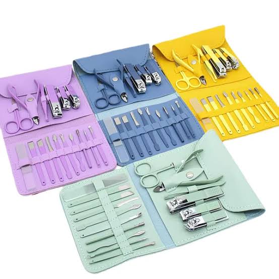 16-in-1 Stainless Steel Manicure & Pedicure Kit with Travel Case