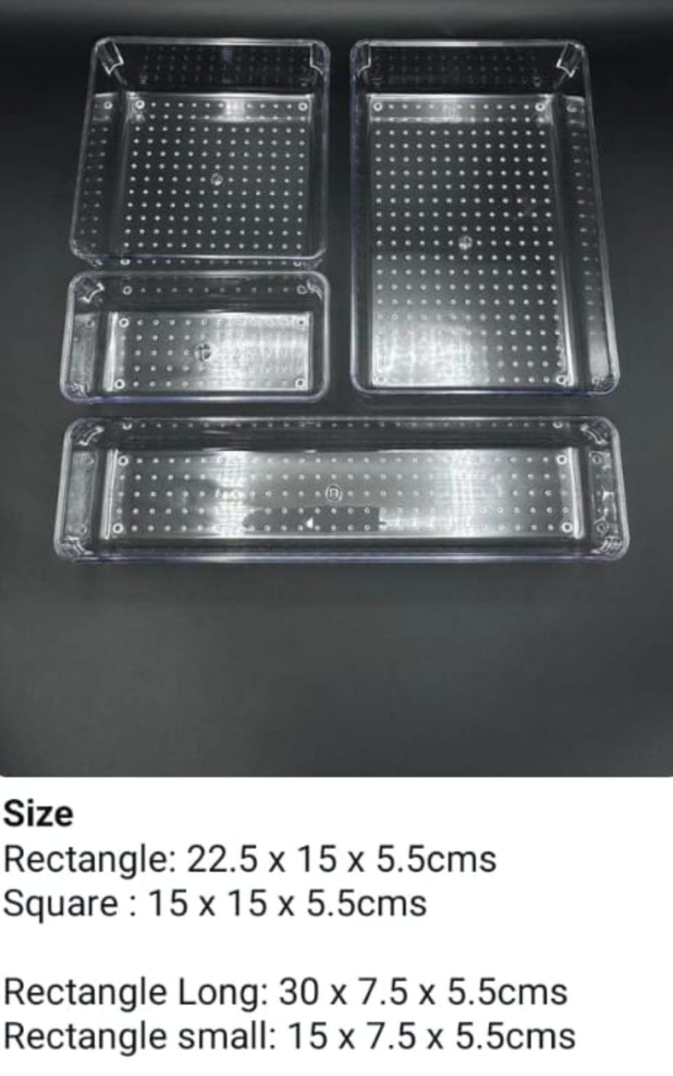 Clear Acrylic Drawer Organizer Bins | Modular Storage Trays