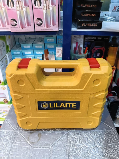 LILAITE 48V Cordless Drill Machine Kit – Dual Battery, Fast Charger & Full Drill Bit Set