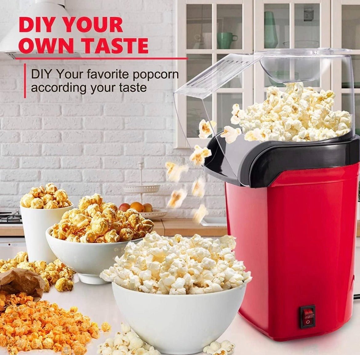 1200W Mini Electric Popcorn Maker Machine for Home