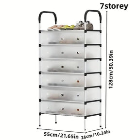 Dustproof Shoe Rack Organizer | 5/6/7 Layer Waterproof Shoe Stand | Space-Saving Storage Shelf for Home