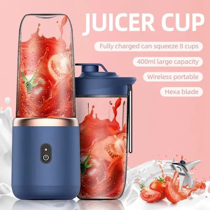 2-in-1 Portable USB Rechargeable Juicer & Blender – Mini Personal Electric Blender