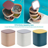 4-Layer Rotating Jewelry Organizer – Dustproof Storage Box