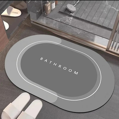 2PC Anti‑Slip Bathroom Mat – Fast‑Drying, Water‑Absorbent Floor Mat (Large 2.25 x 1.5 ft)