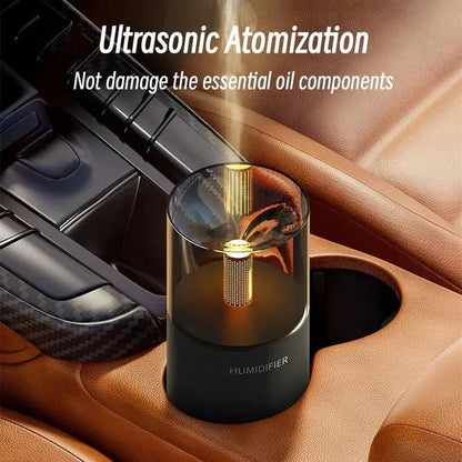 Candle Light Electric Humidifier | Flame Effect Aroma Diffuser for Home & Office