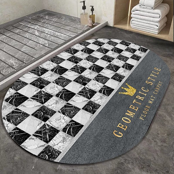 2PC Anti‑Slip Bathroom Mat – Fast‑Drying, Water‑Absorbent Floor Mat (Large 2.25 x 1.5 ft)