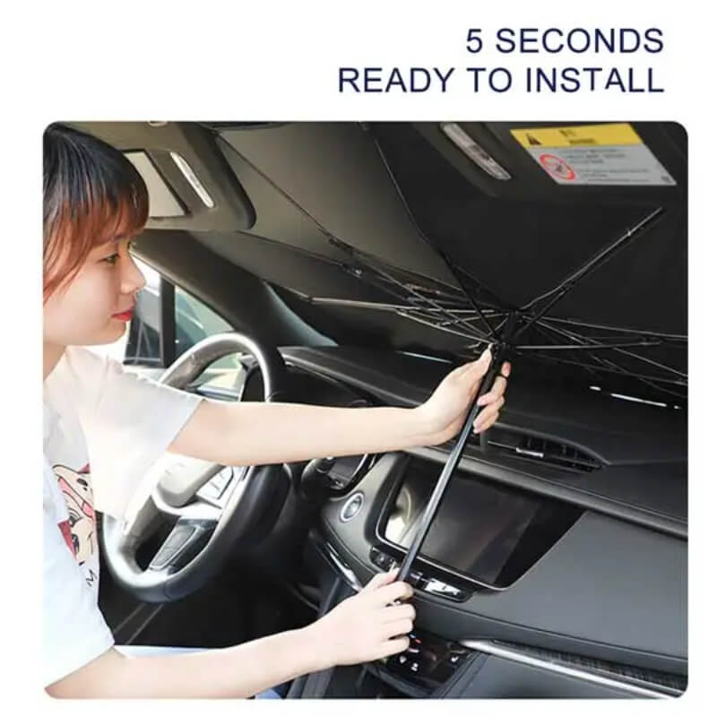Foldable Car Windshield Sunshade Umbrella – UV Blocker & Thermal Heat Shield