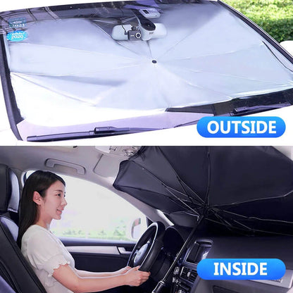Foldable Car Windshield Sunshade Umbrella – UV Blocker & Thermal Heat Shield