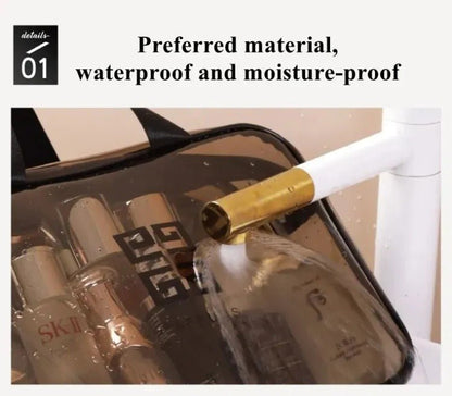 Women’s Transparent Waterproof Travel Wash Bag – Large Capacity Makeup & Toiletry Organizer