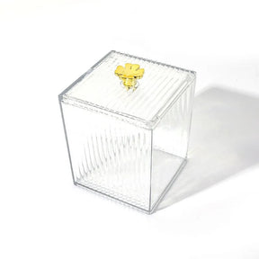 Makeup Cotton Pad & Swabs Storage Holder – Transparent Acrylic Organizer Box
