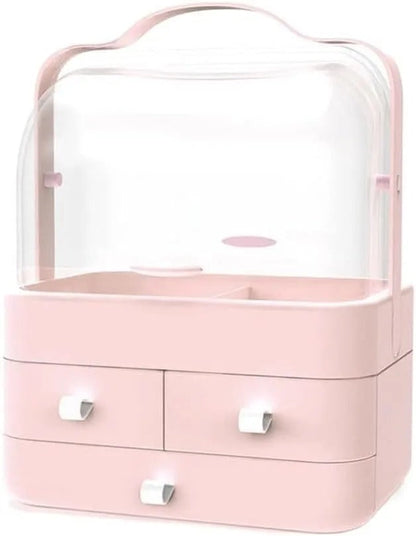 Modern Cosmetic Organizer – Makeup Storage Holder with Drawer & Handle
