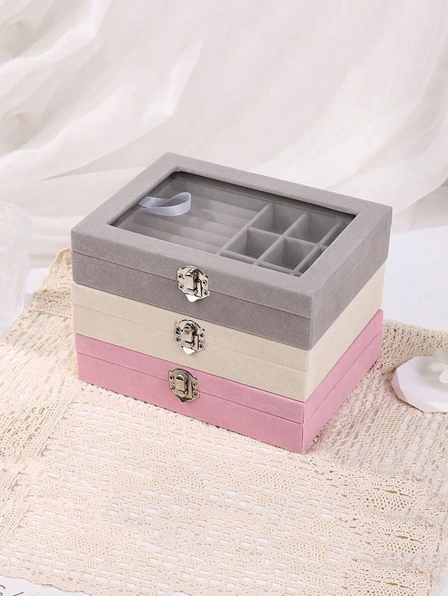 Velvet Ring and Earrings Organizer – Elegant Jewelry Storage Box