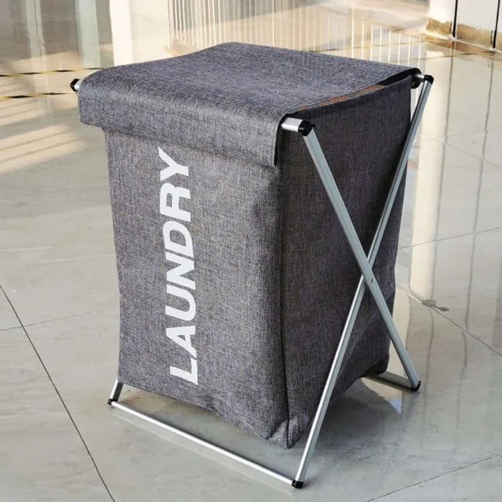 Foldable Laundry Basket with Stand – Portable Clothes Storage Organizer