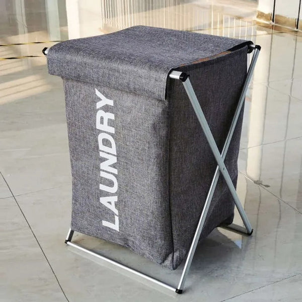 Foldable Laundry Basket with Stand – Portable Clothes Storage Organizer