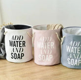 Big Laundry Basket with Waterproof Interior – Add Water & Soap for Easy Washing